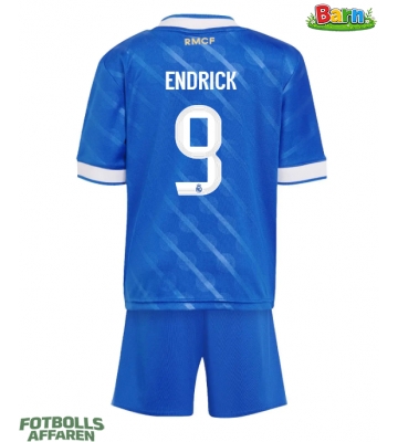 Real Madrid Endrick #9 Tredjeställ Barn 2025-26 Kortärmad (+ Korta byxor)